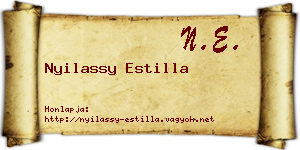 Nyilassy Estilla névjegykártya